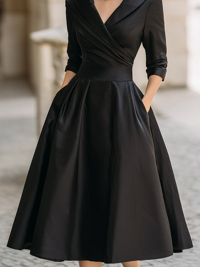 Matilda - Midi Dress in Satin