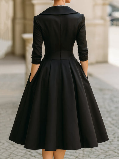 Matilda - Midi Dress in Satin