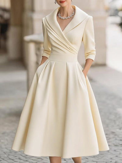 Matilda - Midi Dress in Satin