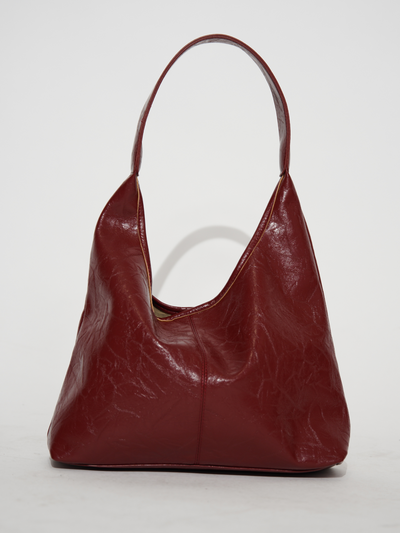 isabella™ Crimson Luxe Leather Satchel