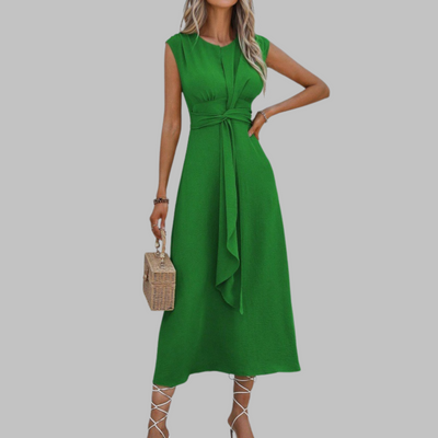 Aurelia™ - Elegant Sleeveless Round Neck Maxi Dress