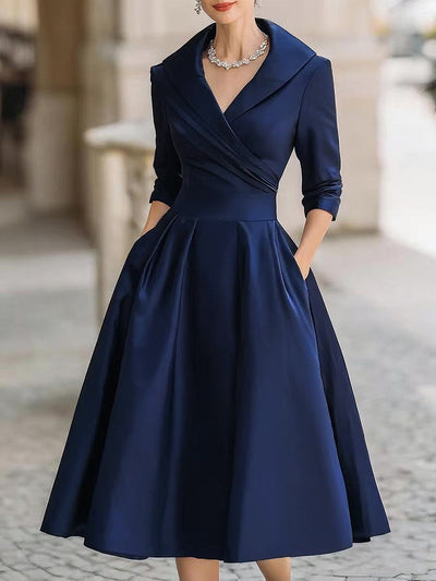 Matilda - Midi Dress in Satin