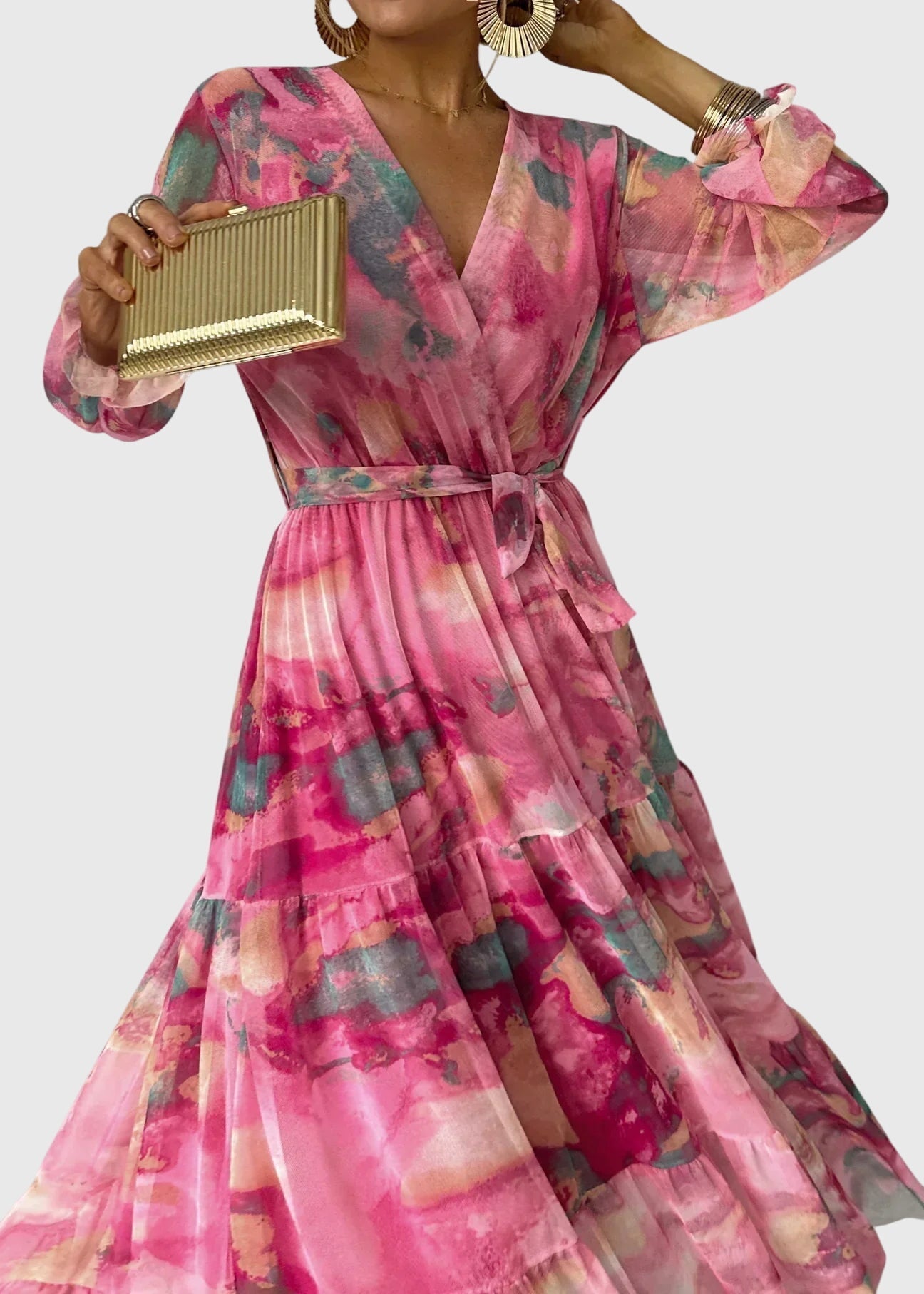 Rosetta - Floral Print Wrap Maxi Dress
