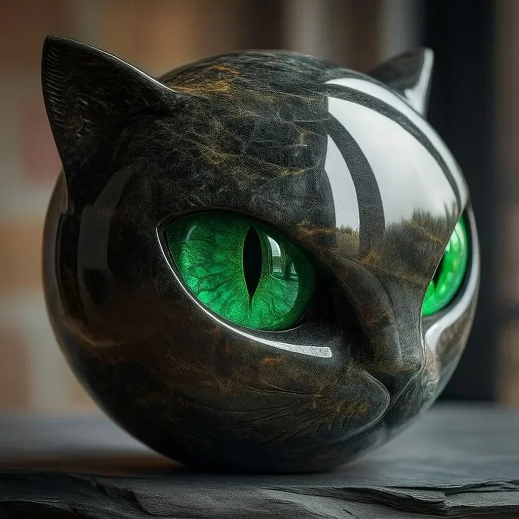 Mayfair Obsidian Cat Sculpture