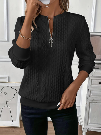 Amalie - Zip-up Knit Jumper