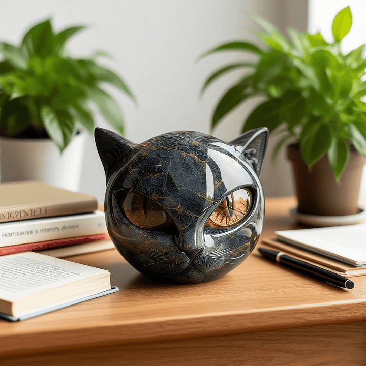 Mayfair Obsidian Cat Sculpture