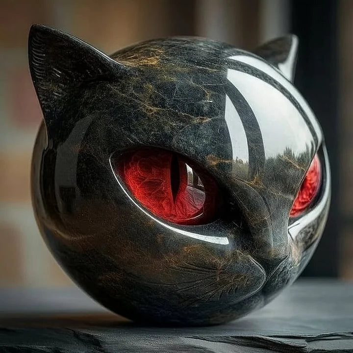 Mayfair Obsidian Cat Sculpture