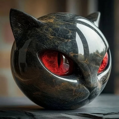 Mayfair Obsidian Cat Sculpture