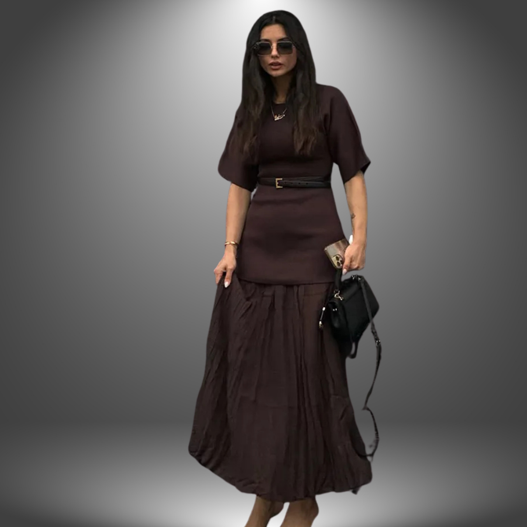 Stacy - Elegant Spliced Knitted Long Dress