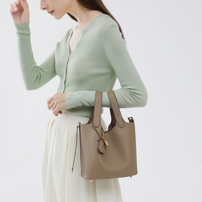 Angelina | Leather Bucket Handbag