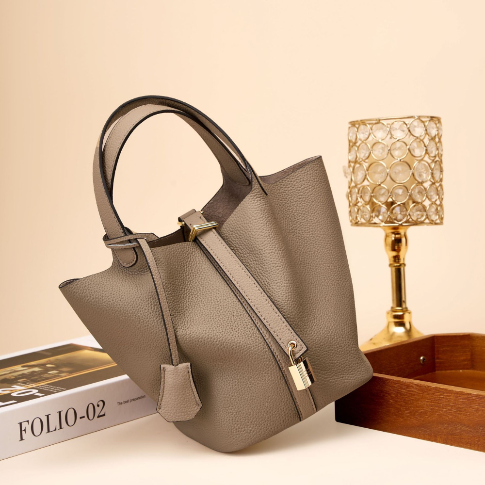 Angelina | Leather Bucket Handbag