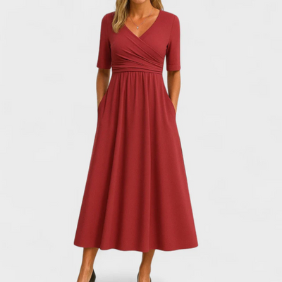 Isabella™ | Crossed dress with short sleeves