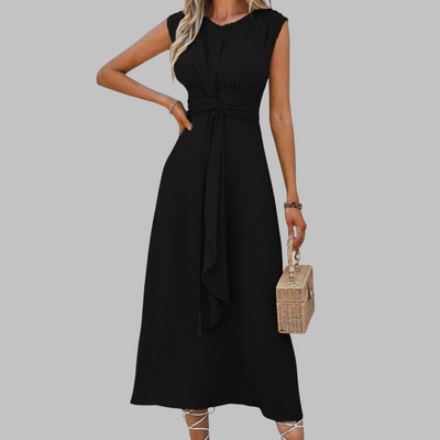 Aurelia™ - Elegant Sleeveless Round Neck Maxi Dress