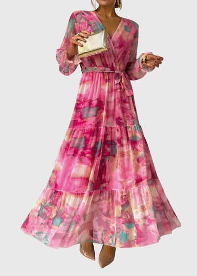 Rosetta - Floral Print Wrap Maxi Dress