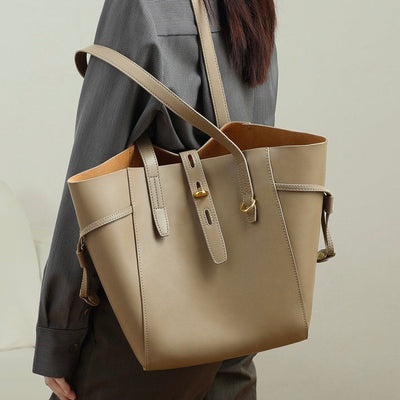Regent | Vintage Lock Leather Tote