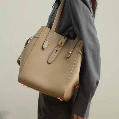 Regent | Vintage Lock Leather Tote