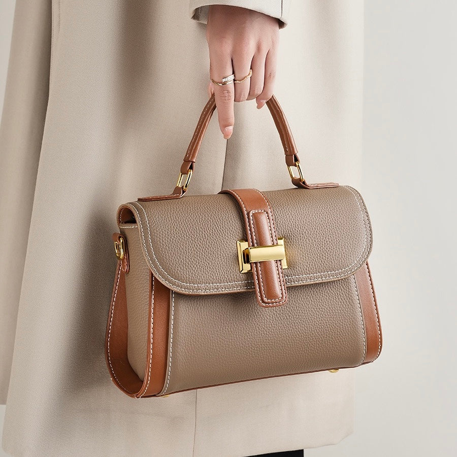 Kensington | Structured Leather Top Handle Bag