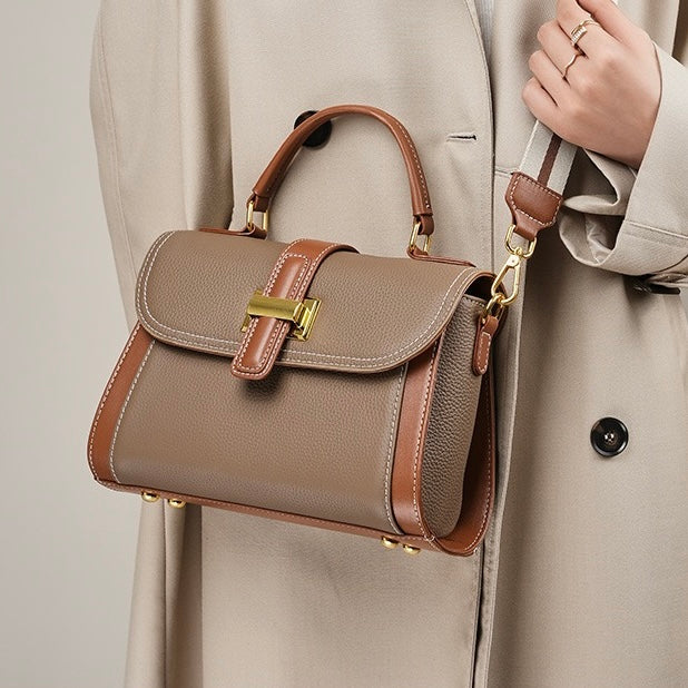 Kensington | Structured Leather Top Handle Bag