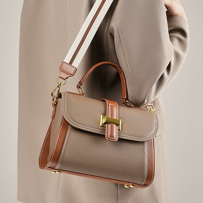 Kensington | Structured Leather Top Handle Bag