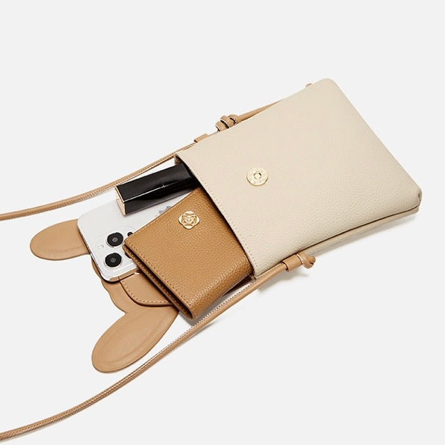 Knightsbridge | Aurora Genuine Leather Shoulder Hobo Bag