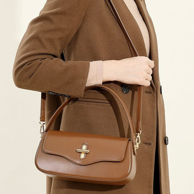 Belgravia | Genuine Leather Baguette Shoulder Bag