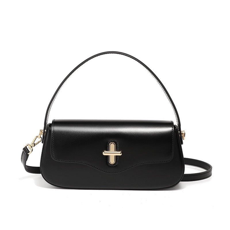 Belgravia | Genuine Leather Baguette Shoulder Bag