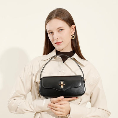 Belgravia | Genuine Leather Baguette Shoulder Bag