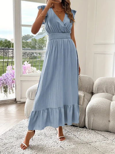 Isabella™  Ruffle Sleeve Smocked Midi Dress