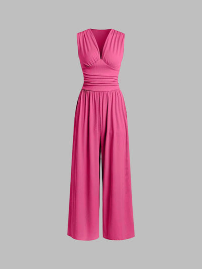 Amelia™ – Chic Sleeveless Wide-Leg Jumpsuit
