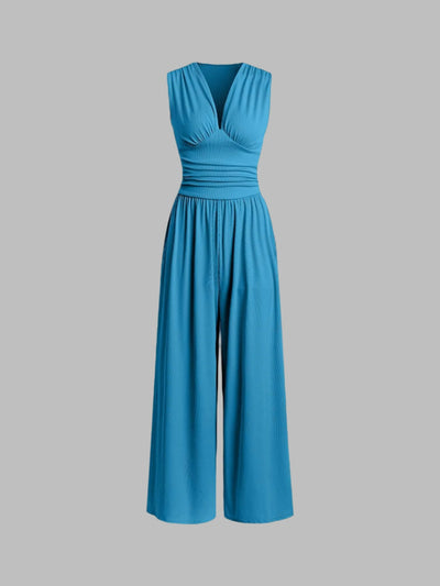Amelia™ – Chic Sleeveless Wide-Leg Jumpsuit