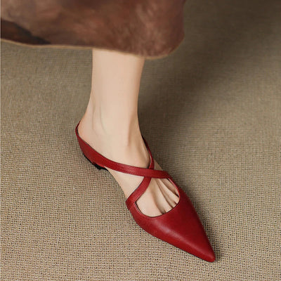 Helene Genuine Leather Mules