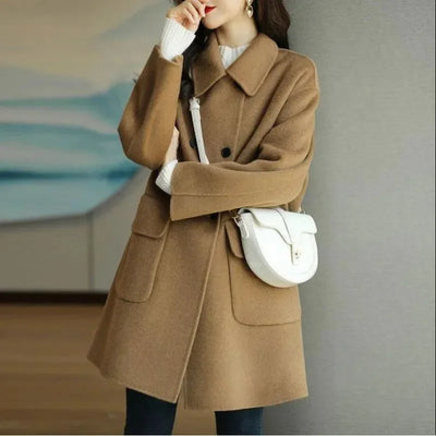 Sofia- Elegant Wool Long Coat