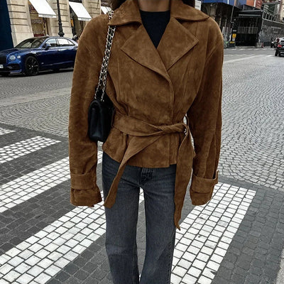Retro Brown Suede Jacket