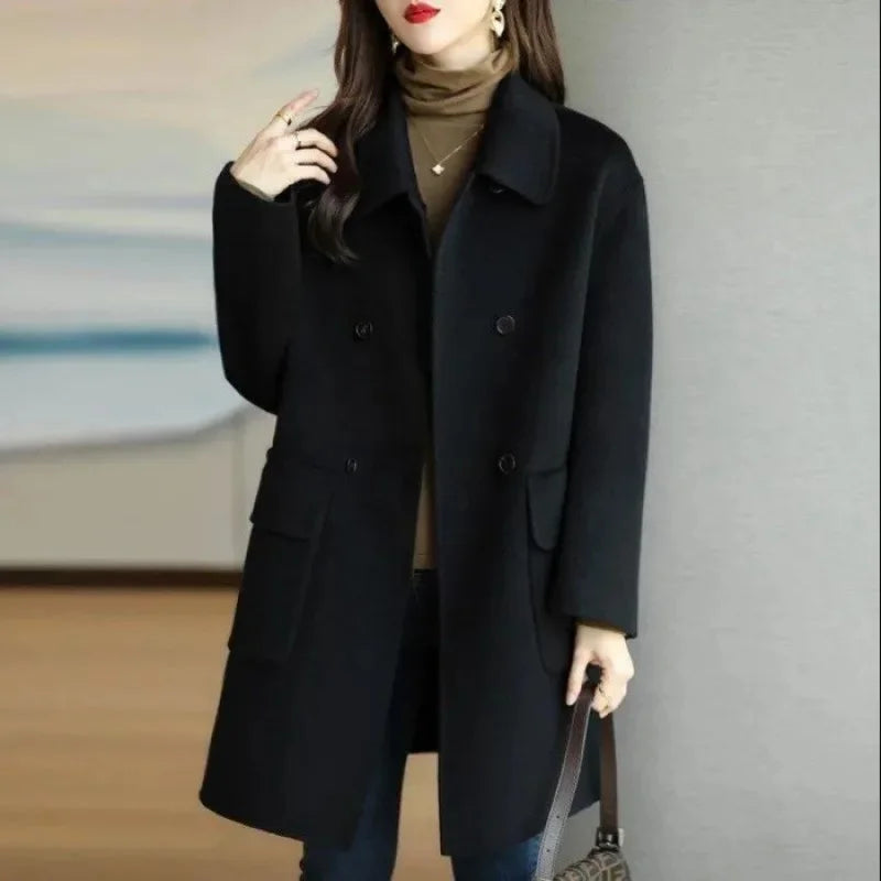 Sofia- Elegant Wool Long Coat