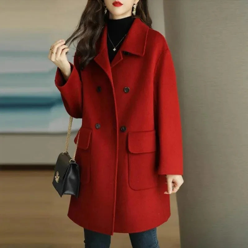 Sofia- Elegant Wool Long Coat