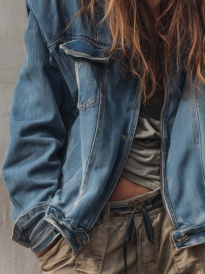 Relaxed Washed Denim Jacket