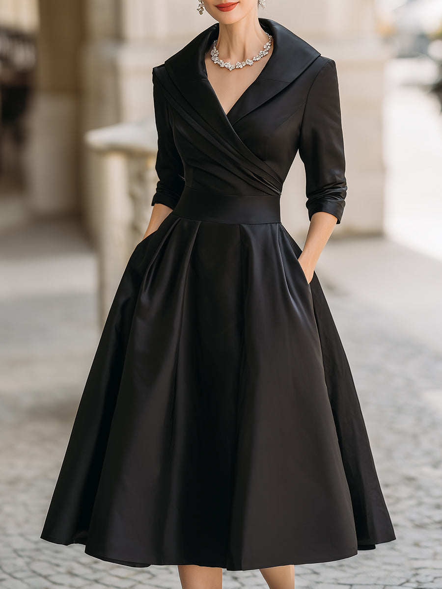 Matilda - Midi Dress in Satin