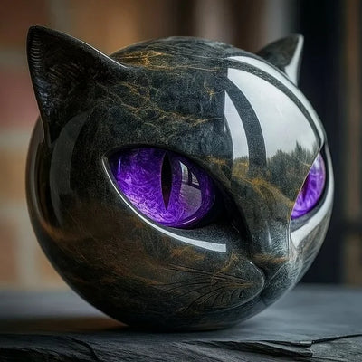 Mayfair Obsidian Cat Sculpture