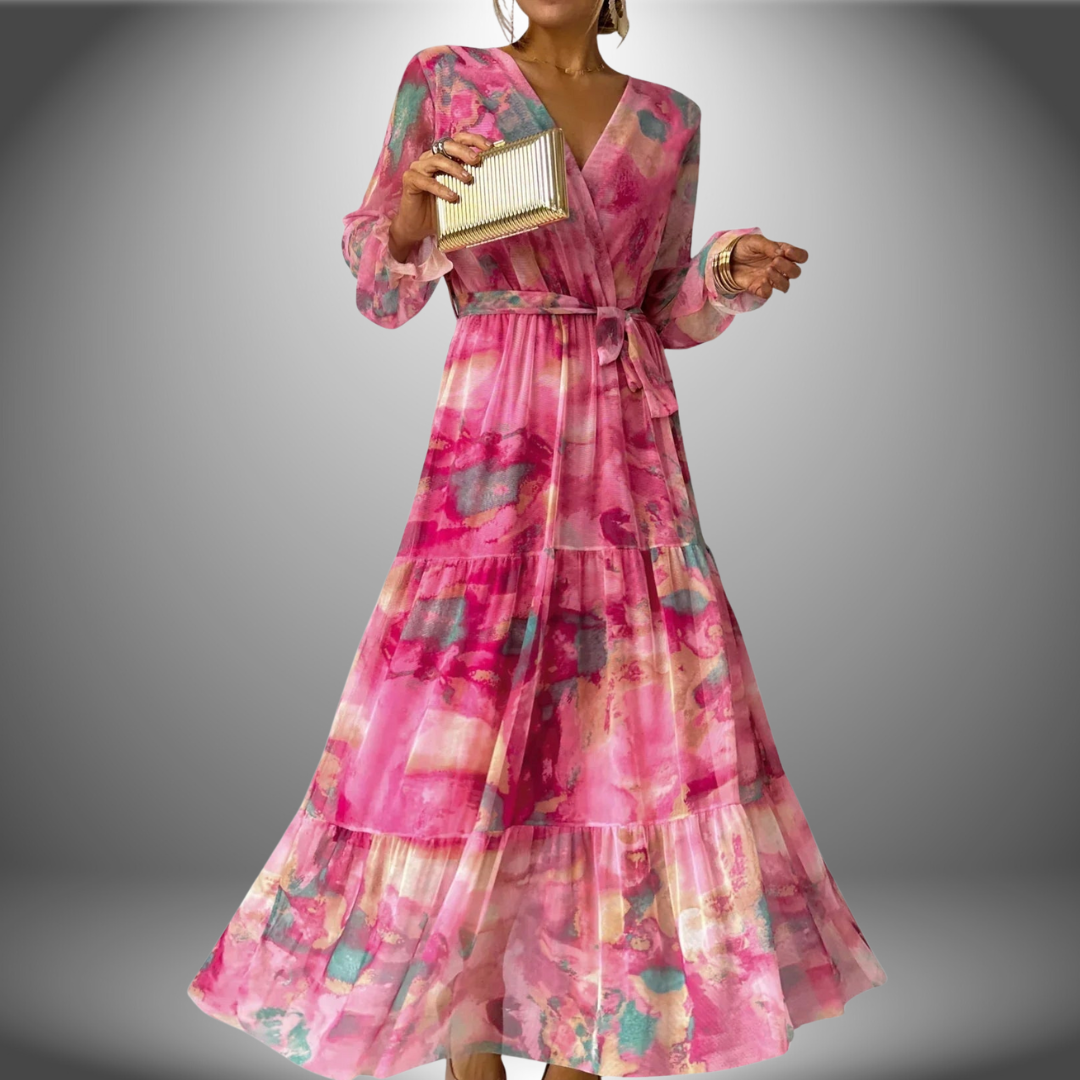 Rosetta - Floral Print Wrap Maxi Dress