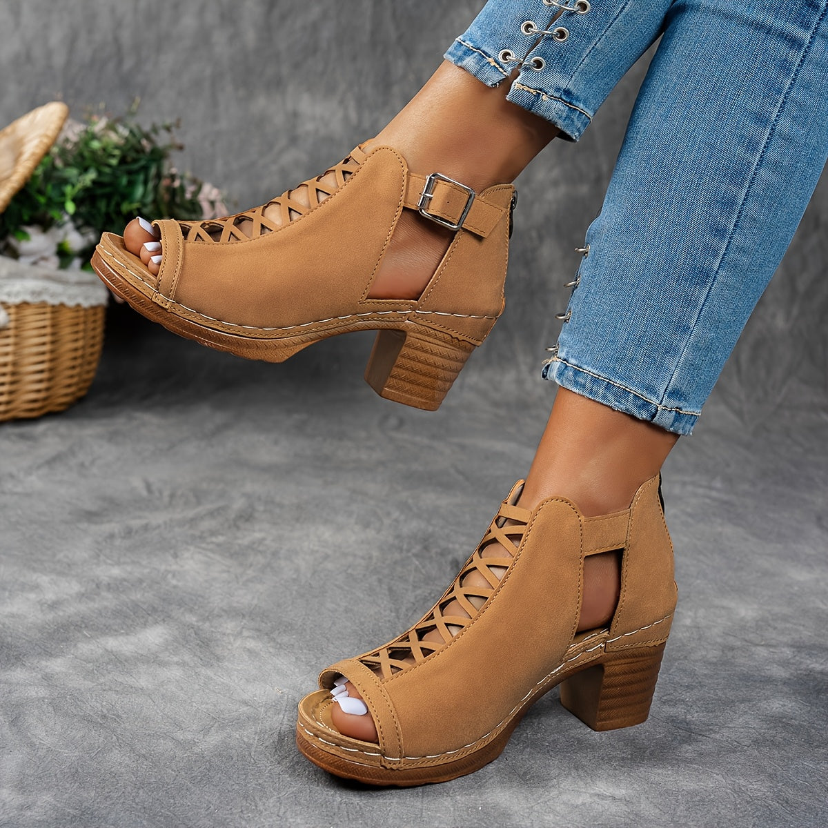 Highgate Lattice Heel Sandals