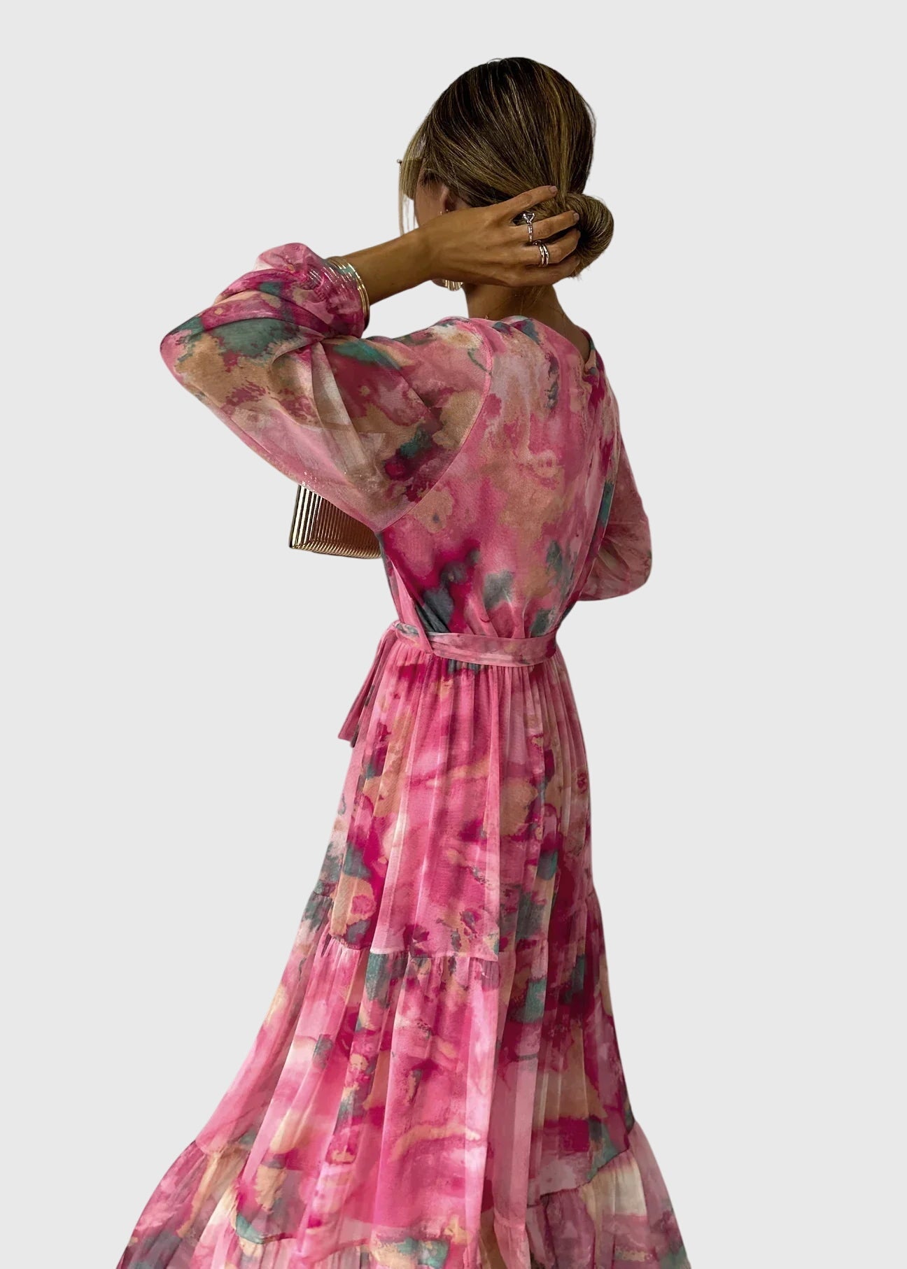 Rosetta - Floral Print Wrap Maxi Dress