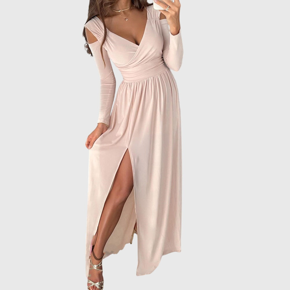 Dahlia - Long elegant split dress