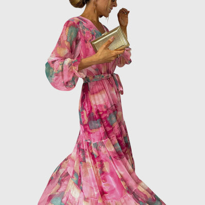 Rosetta - Floral Print Wrap Maxi Dress
