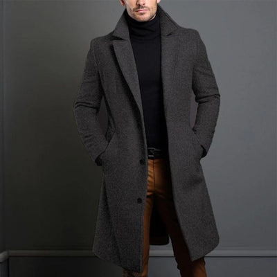 Autumn winter Long Trench Coat For Men | Ponty
