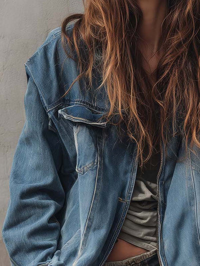 Relaxed Washed Denim Jacket