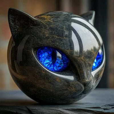 Mayfair Obsidian Cat Sculpture