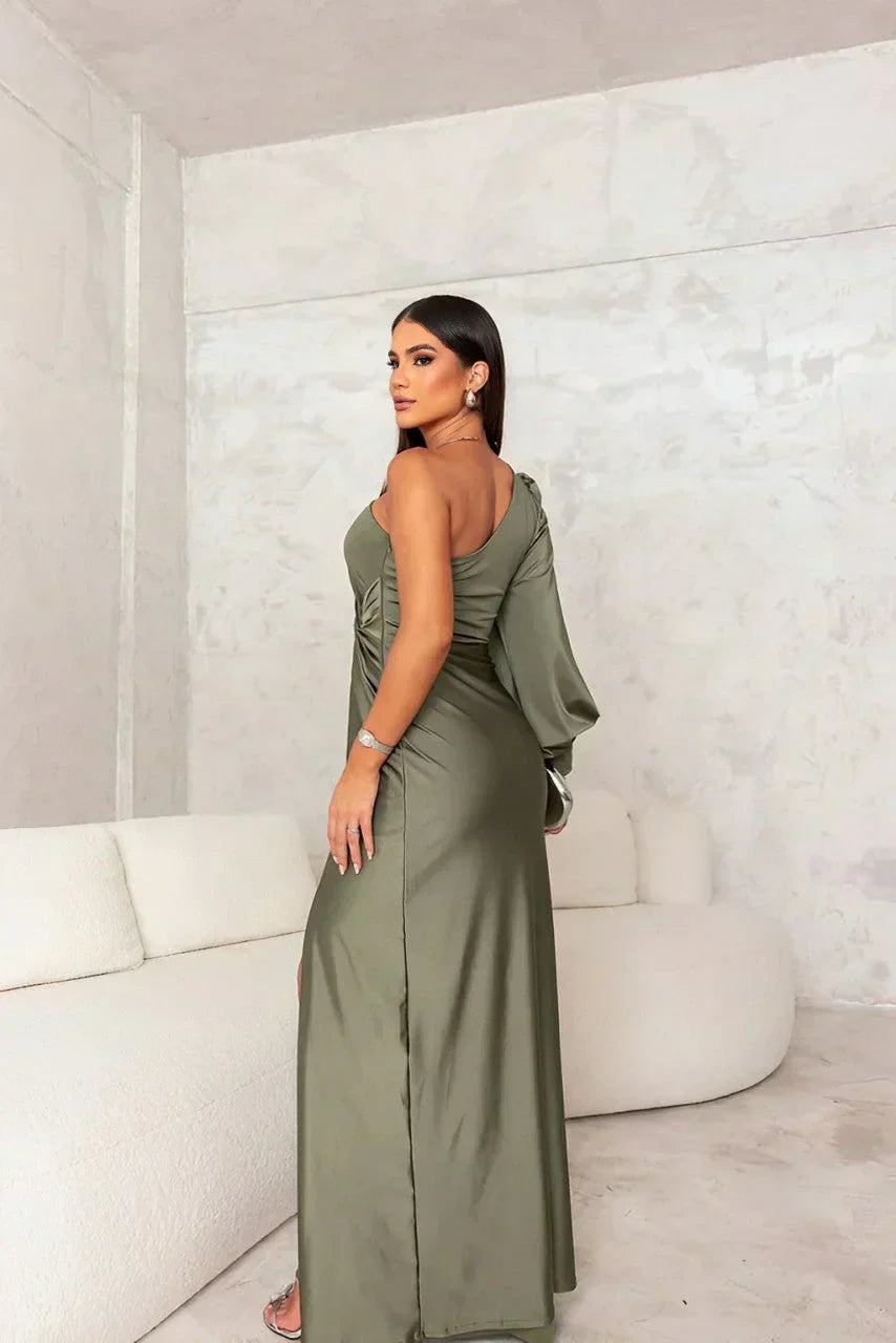 Cassia – Elegant One-Shoulder Maxi Dress