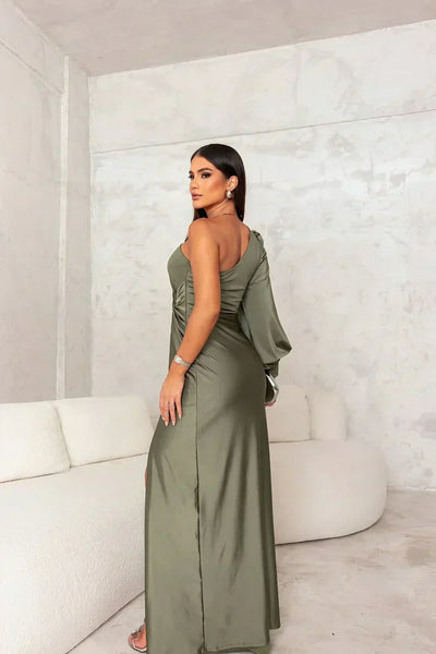 Cassia – Elegant One-Shoulder Maxi Dress